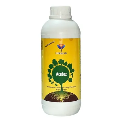 Utkarsh Acetoz (Acetobacter-Nitrogen Fixing Microbes) BioFertilizer for Soil Health, Pests Resistance, 1 Litre (Pack-1 x 1 Litre)