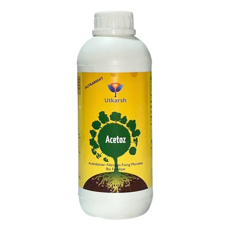 Utkarsh Acetoz (Acetobacter-Nitrogen Fixing Microbes) BioFertilizer for Soil Health, Pests Resistance, 1 Litre (Pack-1 x 1 Litre)