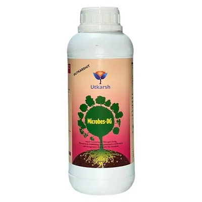 Utkarsh Microbes-DG (Combination of Beneficial Fungus) Bio Fertilizer for Natural NPK, Reduce pH, EC in Soil, 1 Litre (Pack-1 x 1 Litre)