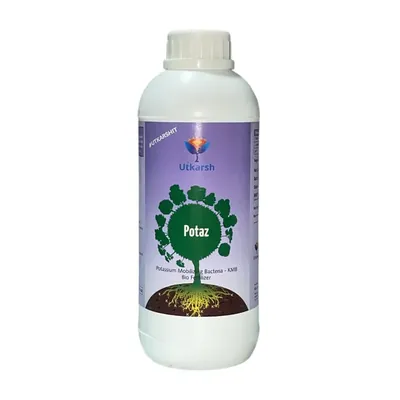Utkarsh Potaz (Potassium Solubilizing Bacteria, KSB) Bio Fertilizer for Natural Potassium, for Fruits, Crops, 1 Litre (Pack-1 x 1 Litre)