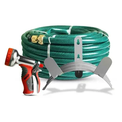 3/4 Inch x 100 ft Long Light Duty Flo Vinyl Highly Durable PVC Plain Black Braided Water Hose