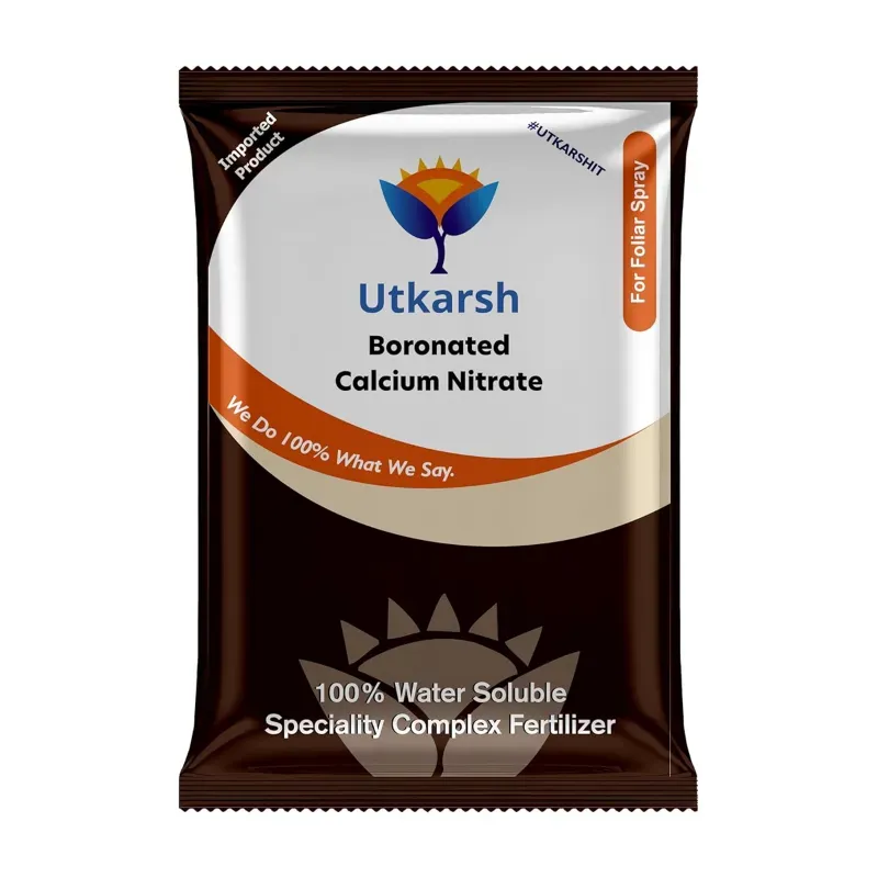 Utkarsh Boronated CAN (Boronated Calcium Nitrate, 100% Water Soluble Fertilizer) Flowering Fertilization, 900 g (Pack-1 x 900 g)