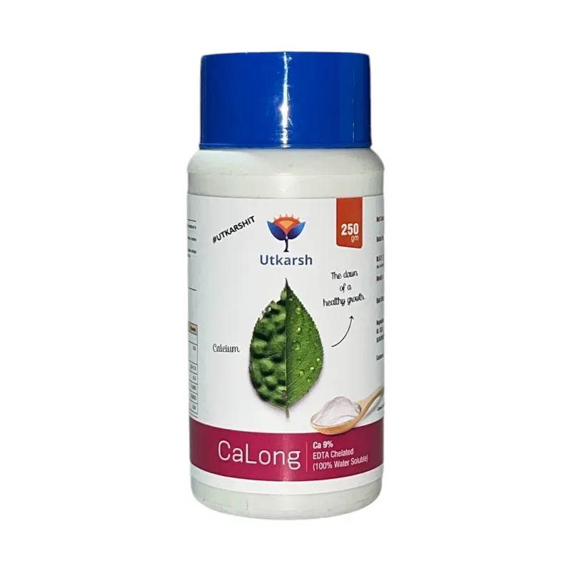 Utkarsh CaLong (Calcium, Ca 9%, EDTA Chelated 100% Water Soluble Foliar Spray Fertilizers) Increase Fruit Life, 250 g