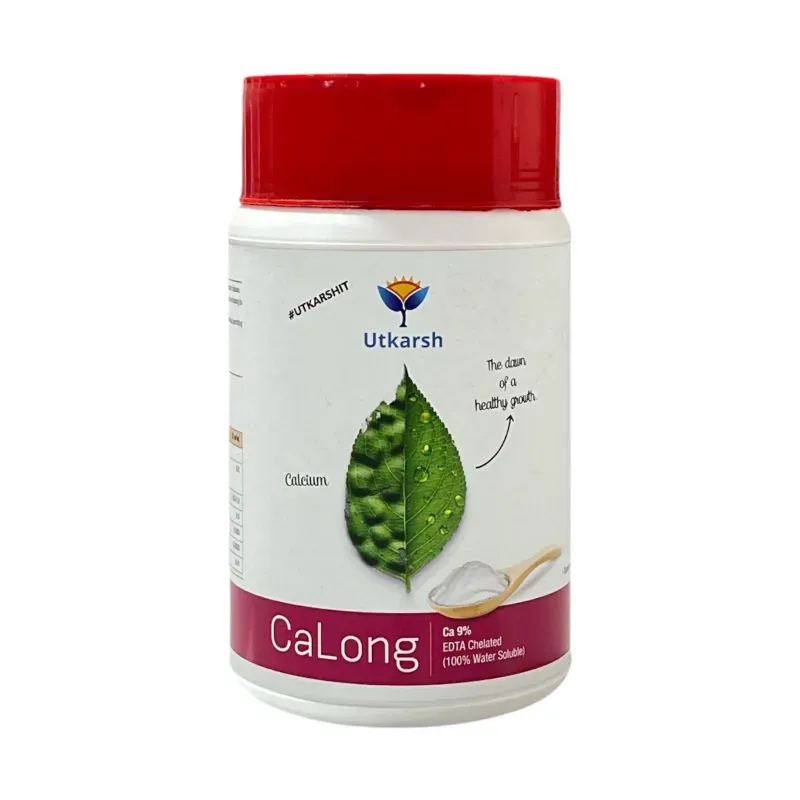 Utkarsh CaLong (Calcium, Ca 9%, EDTA Chelated 100% Water Soluble Foliar Spray Fertilizers) Increase Fruit Life, 500 g