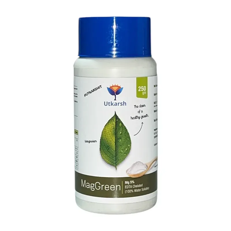 Utkarsh MagGreen (Magnesium Mg 5% EDTA Chelated, 100 % Water Soluble Foliar Spray Fertilizer) Boost Chlorophyll, 250 g