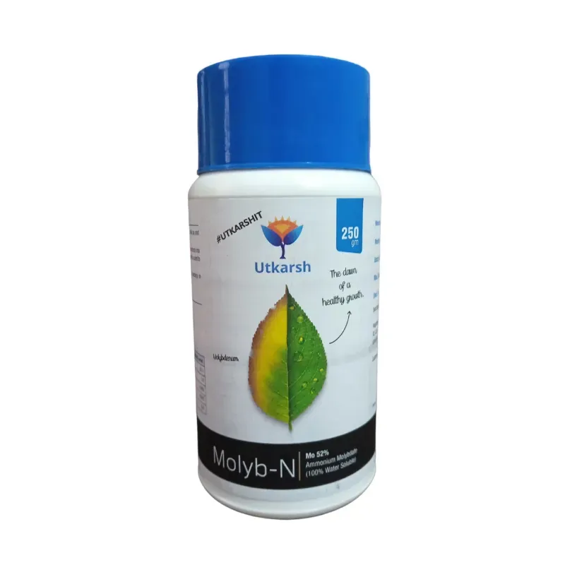 Utkarsh Molyb-N (Mo 52% Ammonium Molybdate) (100% Water Soluble Fertilizer) Synthesizes Amino Acids, 250 g