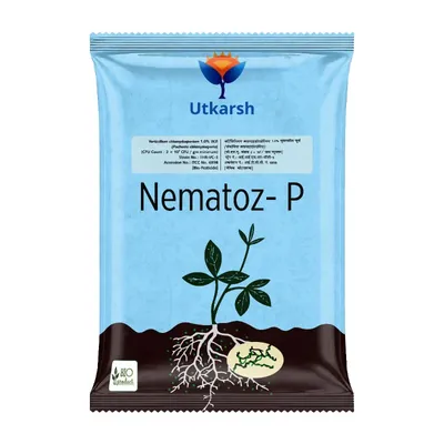 Utkarsh Nematoz-P, Verticillium Chlamydosporium (Pochonia Chlamydosporia) 1% W.P 2 x 10^6 CFU/gm min for Plants, 1 kg (Pack-1 x 1 kg)