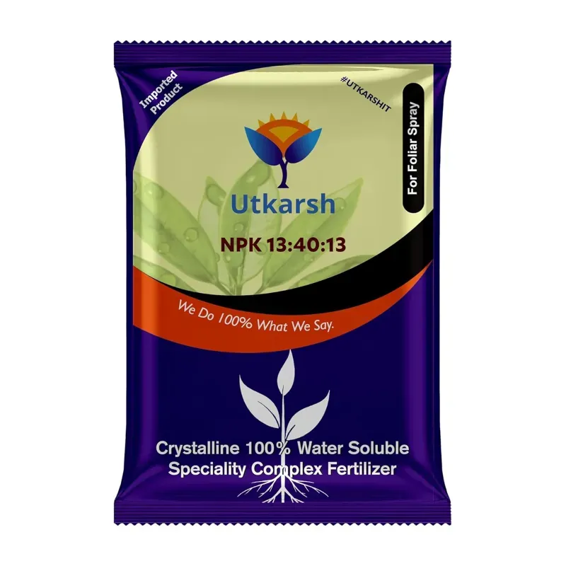 Utkarsh NPK (13 : 40 : 13) (Speciality Crystalline 100% Water Soluble Complex Fertilizer) Increase Flowering, 900 g (Pack-1 x 900 g)