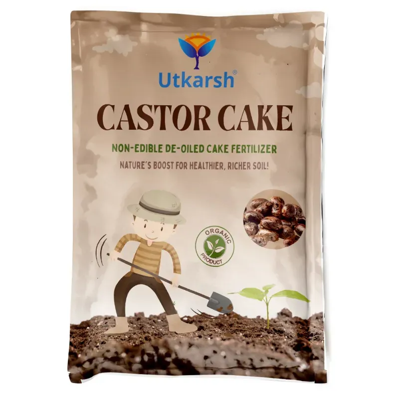Utkarsh Organic Castor Oil Cake, Organic Fertilizer, 900 g (Pack-1 x 900 g)