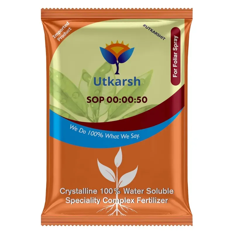 Utkarsh SOP (00:00:50 + 17.5 S) (Potassium Sulphate- K2SO4 100% Water Soluble Fertilizer, Foliar Spray), 900 g (Pack-1 x 900 g)