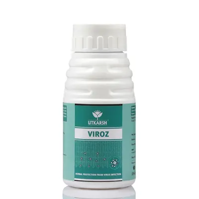 Utkarsh VIROZ, Natural Plants Extract, Viricide, Controls Yellow Mosaic and Leaf Curl Virus Sucking Pests (Quantity-250 ml)