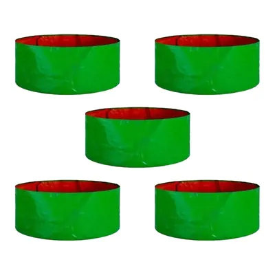 Siddhi Agritech 250 GSM, 21 Inch x 6 Inch HDPE, Round Shape, Reusable Grow Bag, Suitable for Nursery and Garden (Pack-5 pieces)