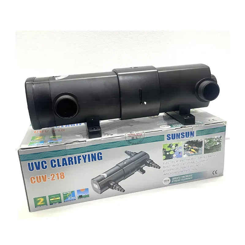 Sunsun 22 W CUV-218 Pond UV Steriliser Set for 20,000 L Ponds & 2500 L/h Pumps with Universal Hose Connections