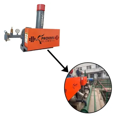 Phoenix 2 HP 3 Phase Aquaculture Blower for Biofloc / Fish Farming Roots Blowers / Electroplating Blower With Lubi Motor