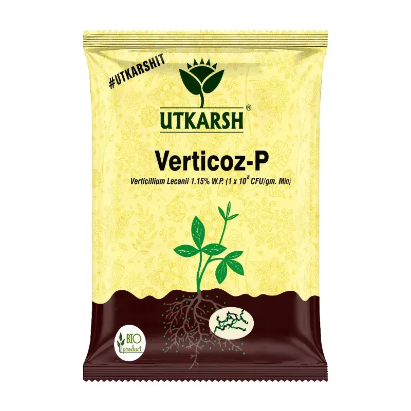 Utkarsh Verticoz-P (Verticillium Lecanii 1.15% W.P. 1 x 10 ^ 8 CFU/gm min.) for Plants, Crops and Home Gardening, 1 kg (Pack-1 x 1 kg)