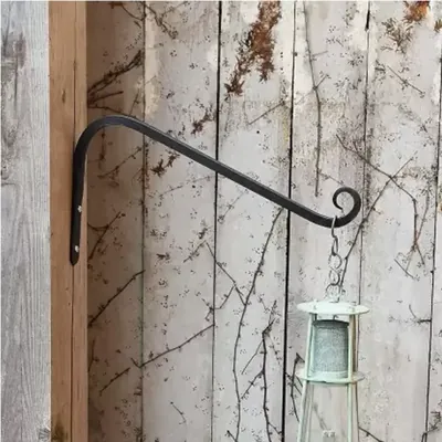 Ecofynd 12 Inch Wall Hook Hanging Plant Bracket, Straight Plant Hanger for Bird Feeders, Planters, Lanterns (Set of 3)