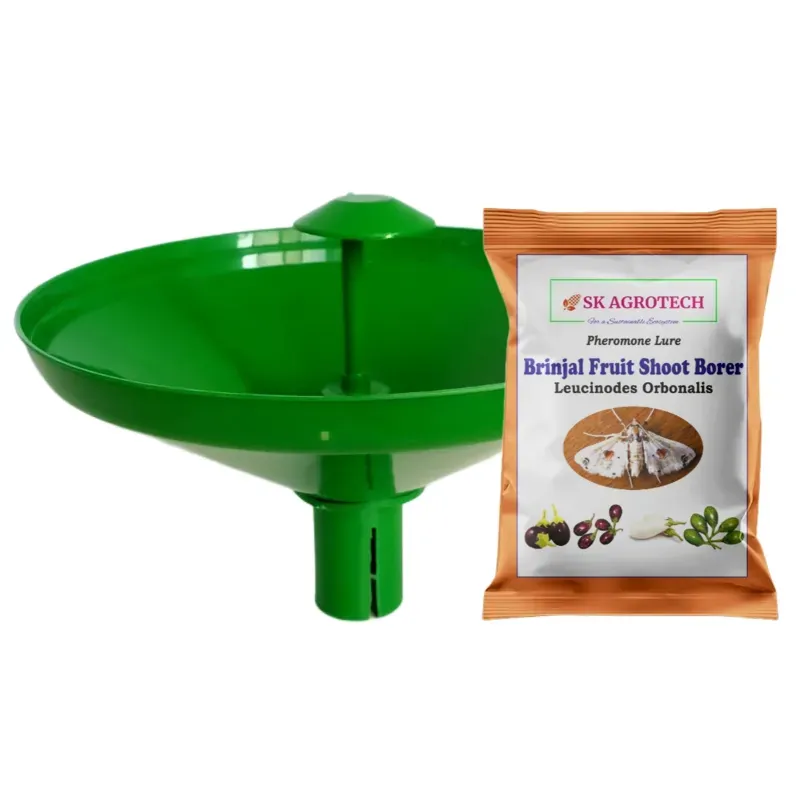 SK AGROTECH Water Trap with Brinjal Lure (Leucinodes Orbonalis)(Quantity-5 Traps and 5 Lures)