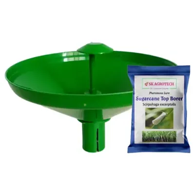 SK AGROTECH Water Trap with Sugarcane Top Borer Lure (Scirpophaga Excerptalis)(Quantity-5 Traps and 5 Lures)