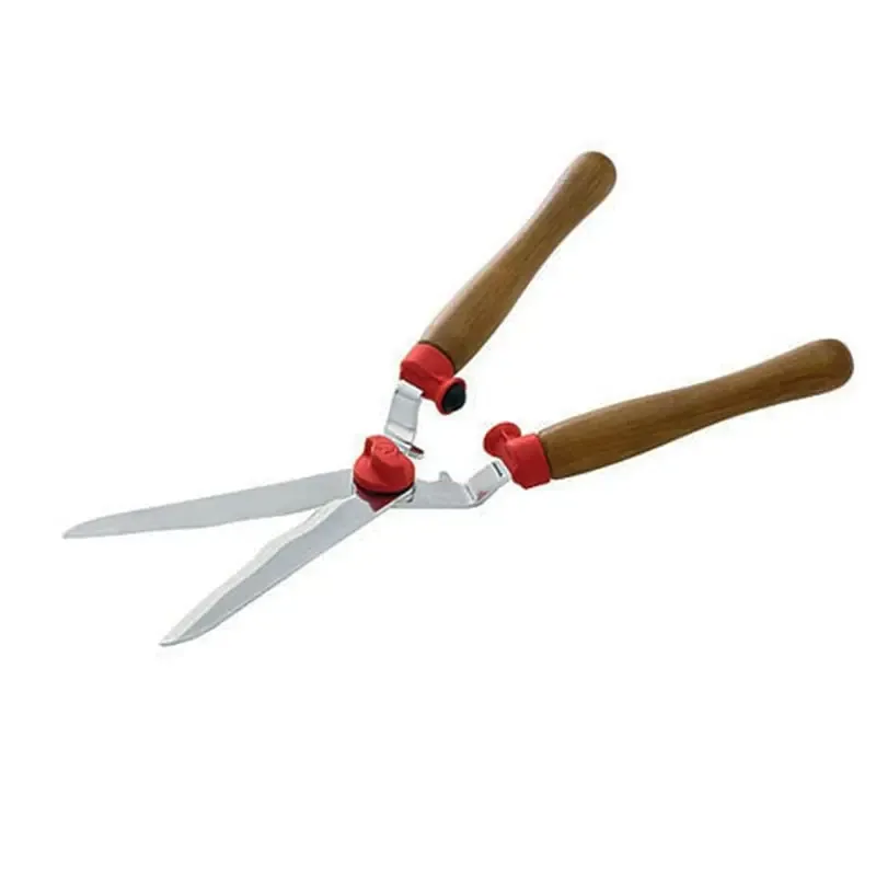 Wolf Garten Wooden Handle Hedge Cutter for Bonsai Tree (HS-W) For Hedge Trimming & Shaping, Pruning, Fine Detailing