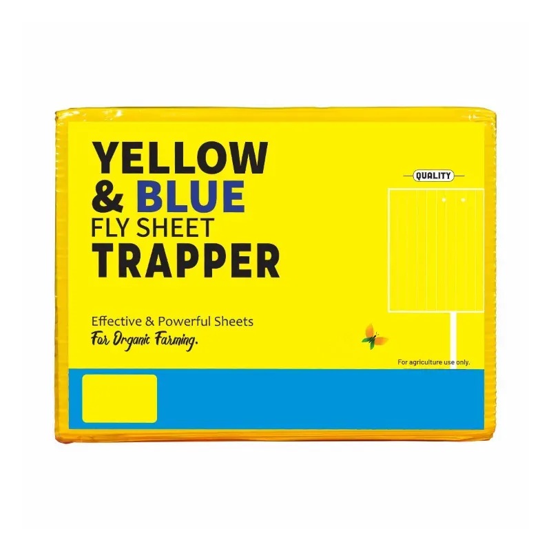 Hedo ECO A5 Size Yellow & Blue Mix Sticky Trap, Dual Color Double Sided Weather proof Insect Glue Catcher (Pack-25 Pcs)