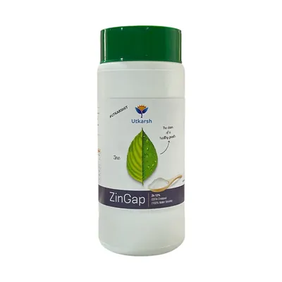 Utkarsh ZinGap (Zinc- Zn 12% EDTA Chelated, 100% Water Soluble Foliar Spray Fertilizers), Plant Growth Booster, 1 kg (Pack-1 x 1 kg)