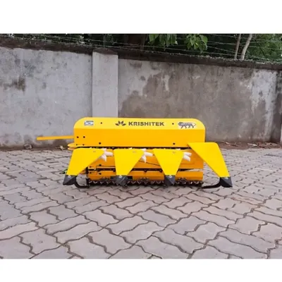 Krishitek 3-Row Reaper & Crop Harvester Attachment for 5-9 HP Power Tillers, Ideal for Paddy, Wheat, Soyabean Ragi & Bajra Harvesting
