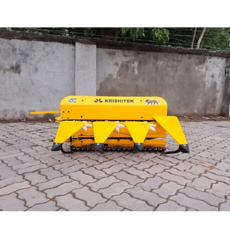 Krishitek 3-Row Reaper & Crop Harvester Attachment for 5-9 HP Power Tillers, Ideal for Paddy, Wheat, Soyabean Ragi & Bajra Harvesting
