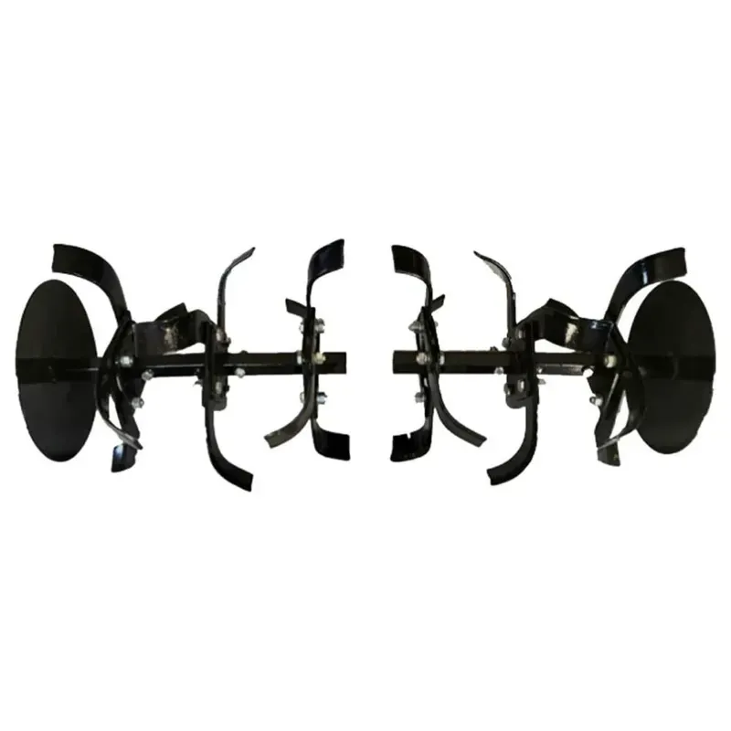 Heavy Duty 13 Inch 3 Row Rotavator Set (24 Blades, 2 Shafts, 2 Side Disc and 24 Nuts) for 5 to 12 HP Petrol Power Tiller