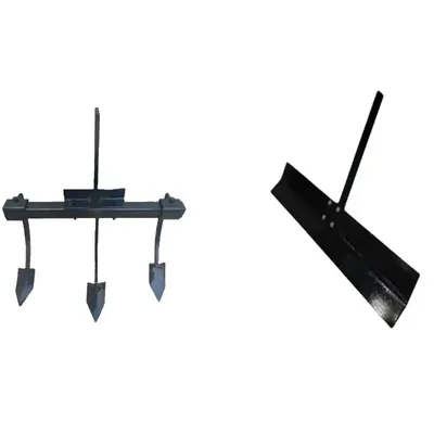 Power Weeder Adjustable 3 Tyne Cultivator & Leveler Attachment Combo For 5 To 10 HP Power Tiller / Cultivator