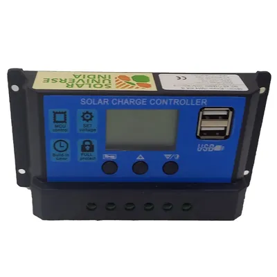 Solar Universe India 30 Amp PWM Dual Voltage Mode Solar Charge Controller with LCD Display and 5 V USB Output