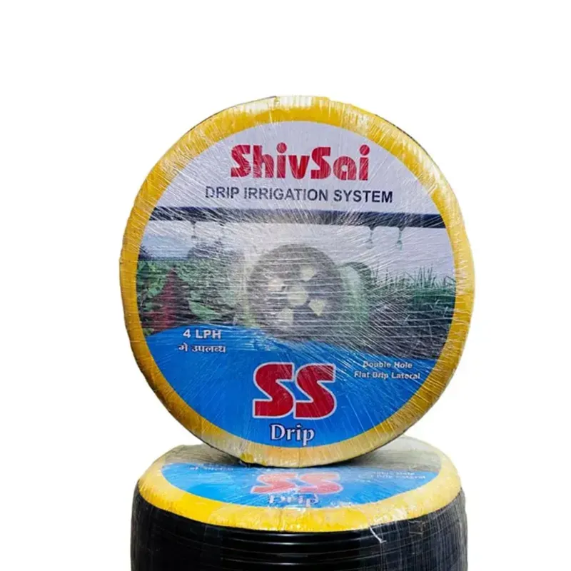 SHIVSAI 3000 ft Flat Inline Drip Lateral Pipe 16 mm, 30 cm Hole Spacing With 0.25 mm Wall Thickness 4 LPH Discharge