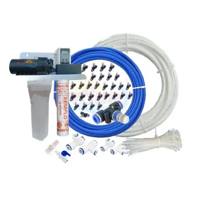 WaterSun 100 Nozzle Fogger Kit with Timer, Filter and Other Accessories