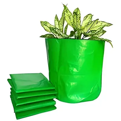 Siddhi Agritech 350 GSM 9 x 9 Inch HDPE Grow Bag for Garden, Nursery (Pack of 100 pieces)