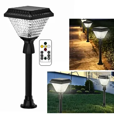 33 LED 10 W Square Solar RGB Gate Pillar Light, Waterproof with Remote For Outdoor Lighting Solution