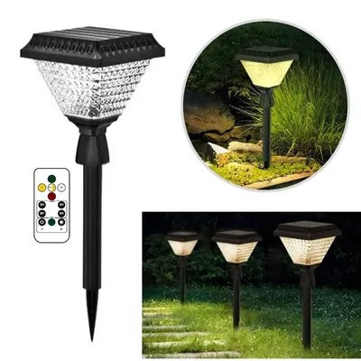 33 LED 10 W Square Solar RGB LED Gate Pillar Light With Remote Excellent Solution for Pathway