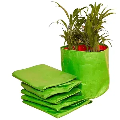 Siddhi Agritech 350 GSM 24 x 24 Inch HDPE Grow Bag for Garden, Nursery (Pack of 100 pieces)