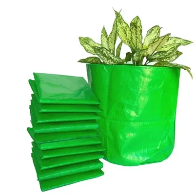 Siddhi Agritech 350 GSM 15 x 15 Inch HDPE Grow Bag for Garden, Nursery (Pack of 100 pieces)