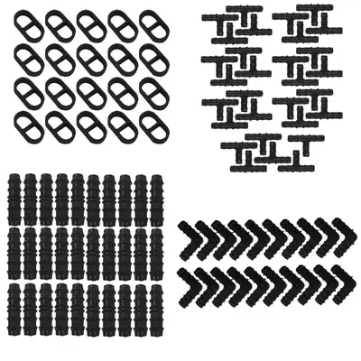 Heavy Duty 100 Pcs of Drip Irrigation Kit, 1/2 Inch Tubing Set Accessories (Tees, Couplings, Elbows, End Cap)