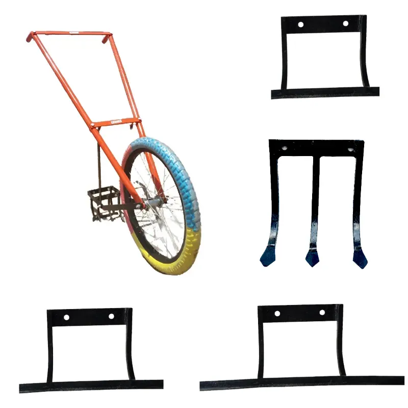 Heavy Duty 4 ft Cycle Weeder with 6, 8, 11 Inch Blade and 3 Tine Cultivator