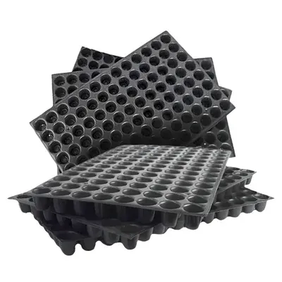 Siddhi Agritech 104 Cavities (Round Shape) Reusable Plastic Seedling Tray for Nursery and Gardening (Pack-10 Pcs)