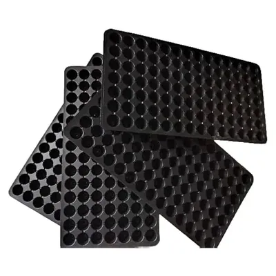 Siddhi Agritech 98 Cavities (Round Shape) Reusable Plastic Seedling Tray for Nursery and Gardening (Pack of 100 pieces)
