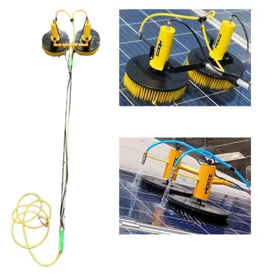 Zoom Solar Dual Motorized Solar Panel Wet Cleaning Brush With 4 m Telescopic Pole With Battery