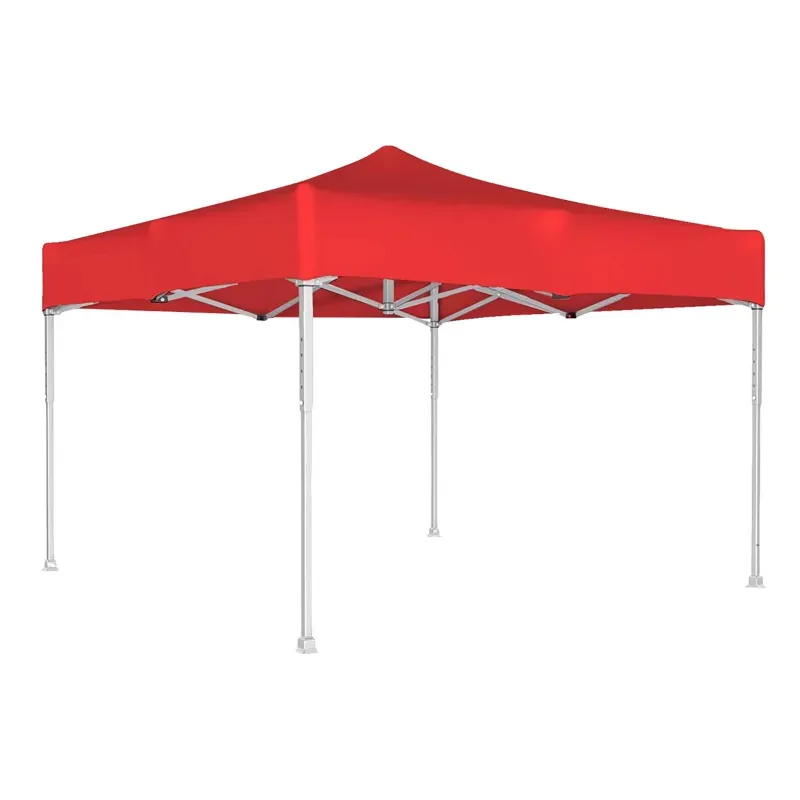OUTO 6.5 ft (Red) Foldable Gazebo Tent with 4 Side Open/Pop-Up For Outdoor Garden