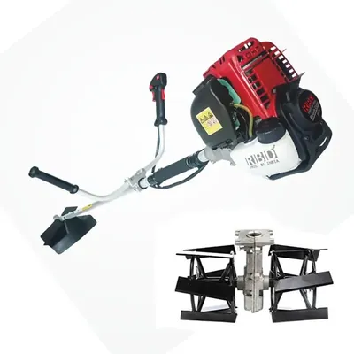 RBD 35 CC 4-Stroke Sidepack Petrol Brush Cutter & Grass Cutter with Tiller Attachment