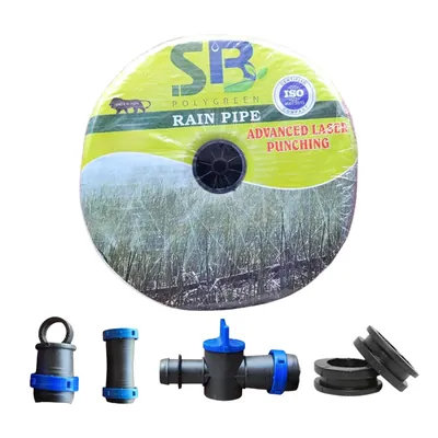 Kamal Agrotech Agricultural Rain Pipe 40 mm 350 Micron, 100 m Length (Pack of 20)