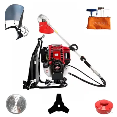 VSAN Agro GX-35, Backpack 4 Stroke 35 CC Brush Cutter, Grass Cutter, Paddy Cutter With Accessories