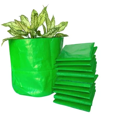 Siddhi Agritech 350 GSM 18 x 18 Inch HDPE Grow Bag for Garden, Nursery (Pack of 100 pieces)