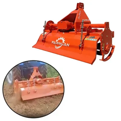 Farmcan Regular Plus 5 ft Rotavator with 36 blades Suitable for 35 HP to 50 HP Tractors (Type-Single Speed)