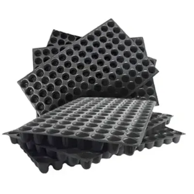 Siddhi Agritech 104 Cavities (Round Shape) Reusable Plastic 1 mm thickness Seedling Tray for Gardening (Pack of 100 pieces)