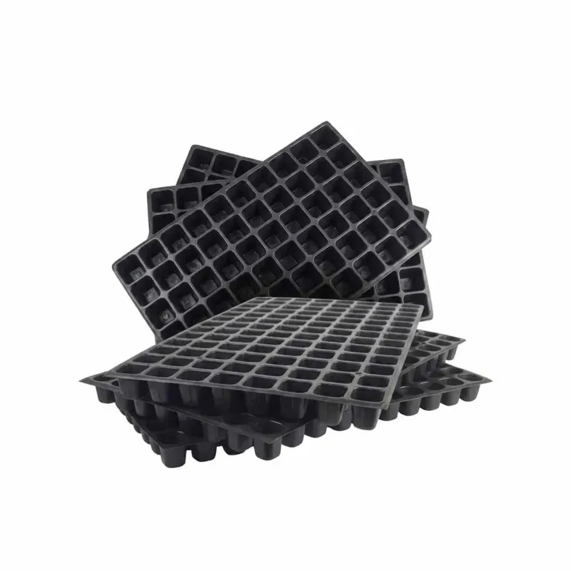 Orifesh 104 Cavities (Square Shape) Reusable Plastic Seedling Tray for Nursery and Gardening, Pack of 50